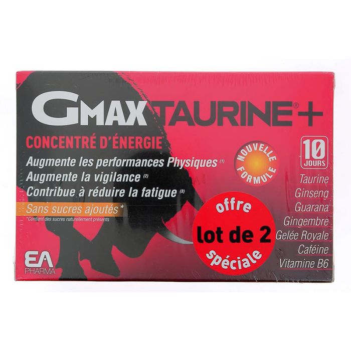 GMAX TAURINE+ 10 AMPOULES x 2