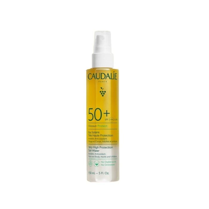 eau solaire tres haute protection spf50 caudalie vinosun