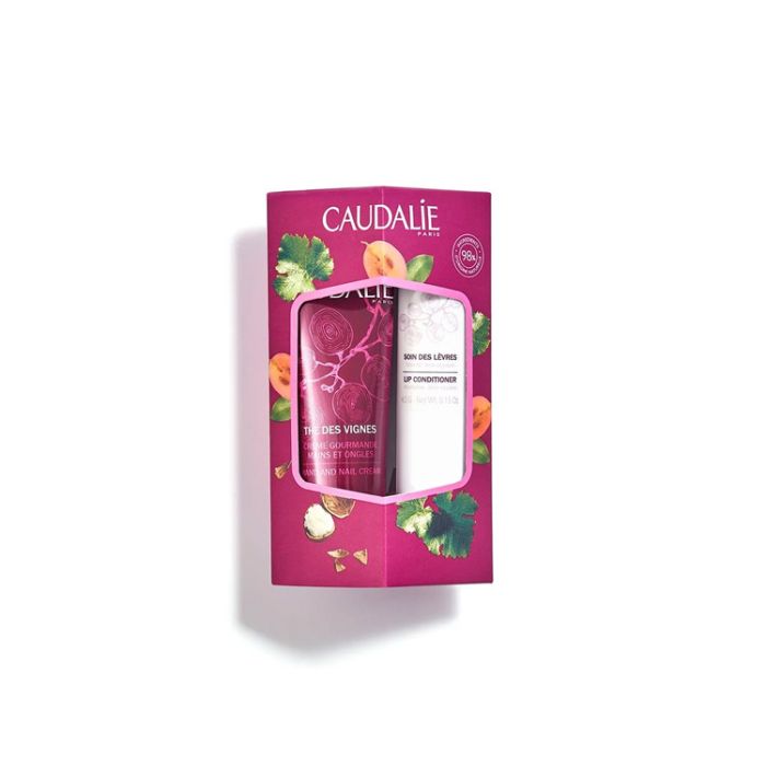CAUDALIE - DUO HIVER - THE DES VIGNES - Crème Gourmande Mains 30ml + Stick Lèvres 4,5g
