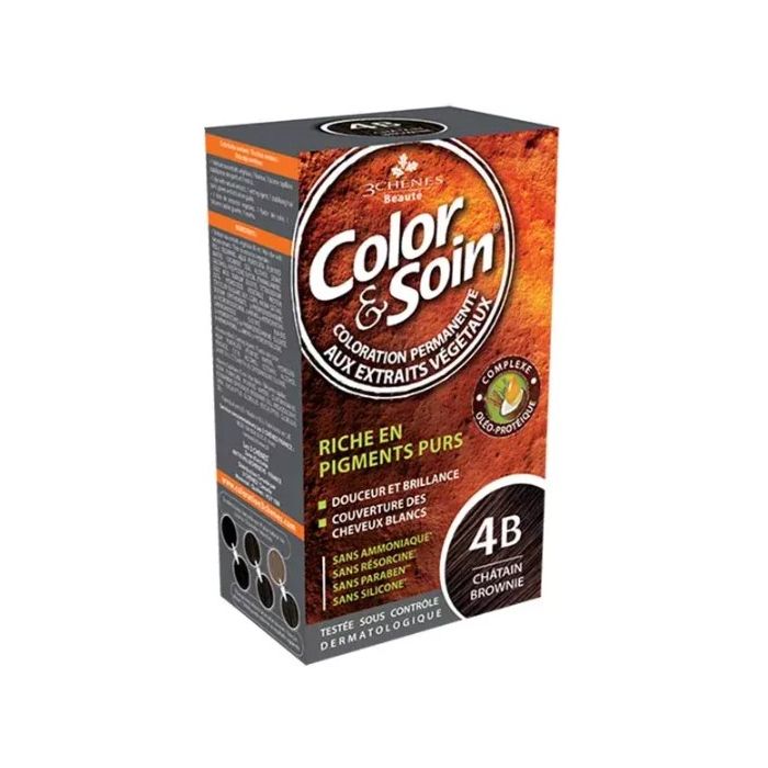 Coloration Permanente 3 Chênes Brownie 4B Color & Soin