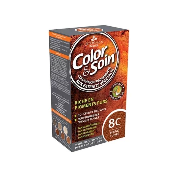 3 chenes Color & Soin Blond Cuivré : Coloration Permanente 8C