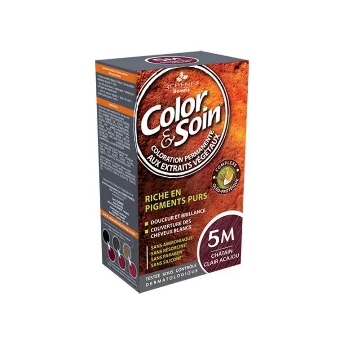 3 chenes Color & Soin Châtain Clair Acajou : Coloration Permanente 5M