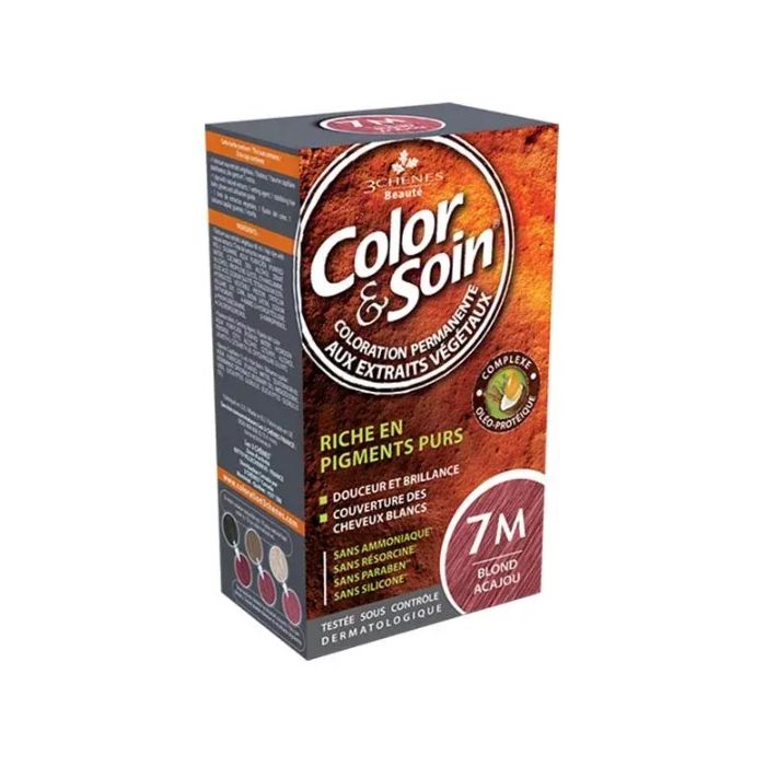 3 chenes Color & Soin Blond Acajou : Coloration Permanente 7M