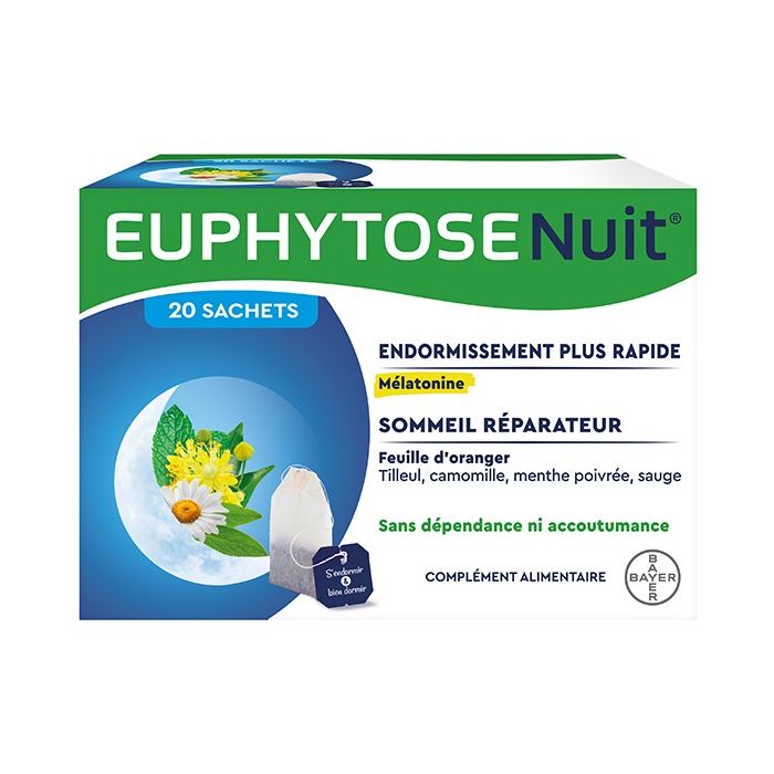 euphytose nuit infusion pour un sommeil paisible 20 sachets