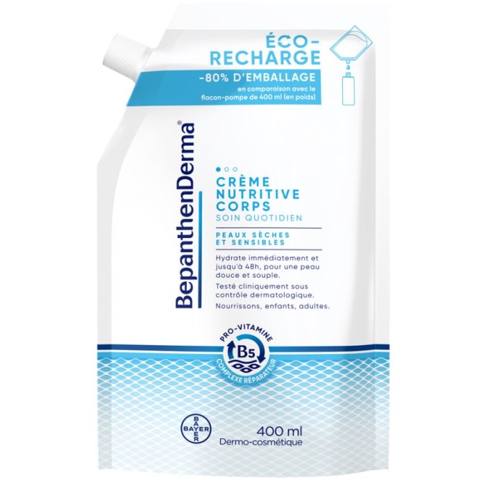 bepanthenderma eco recharge creme nourrissante corps 400ml