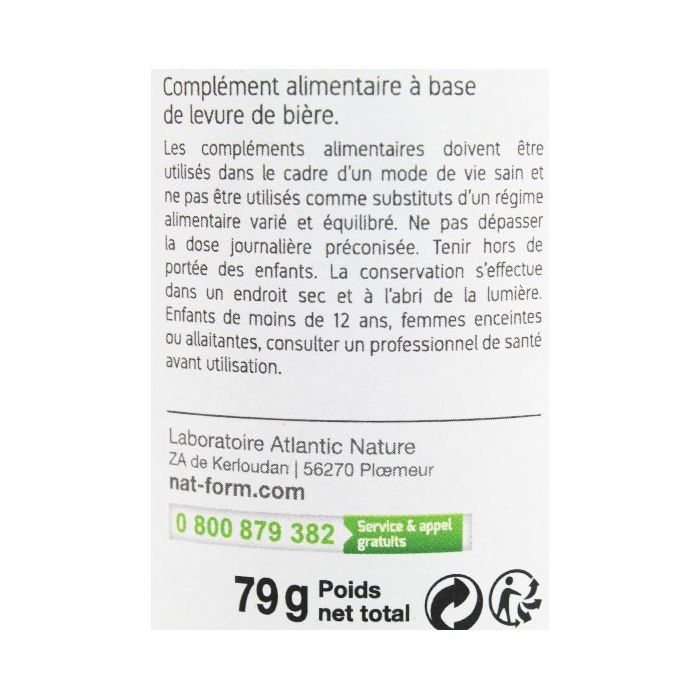 200 gelules de levure de biere nat&form