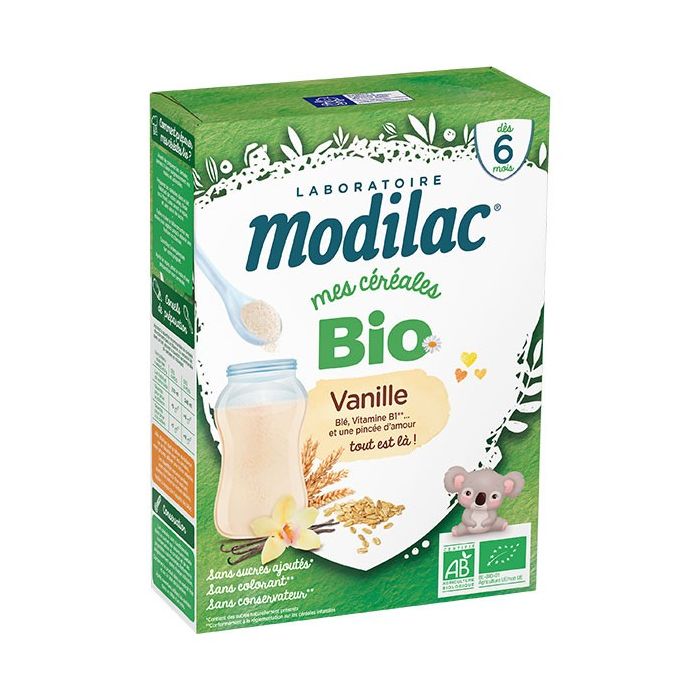 Céréales Vanille Bio 250g pour 6m+ MODILAC 