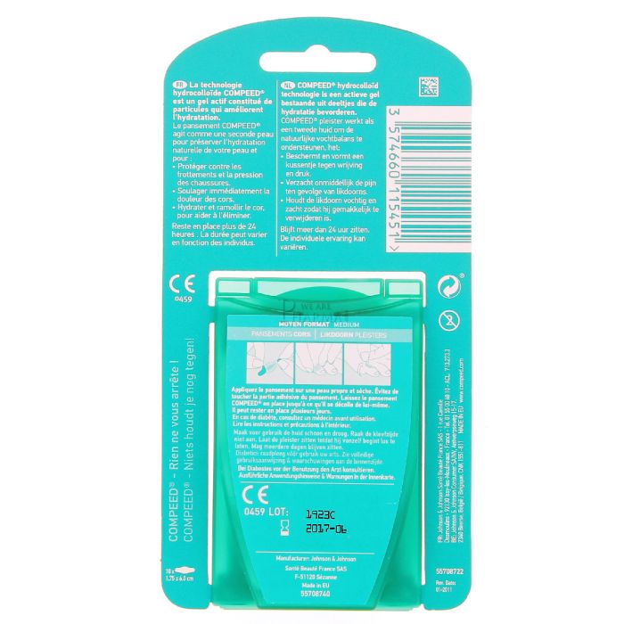 Compeed pansements cors sur les orteils moyen format x10