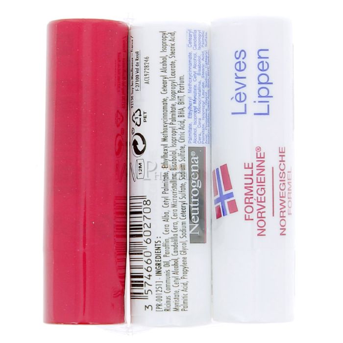 Pack neutrogena stick levres 4,8g x 3