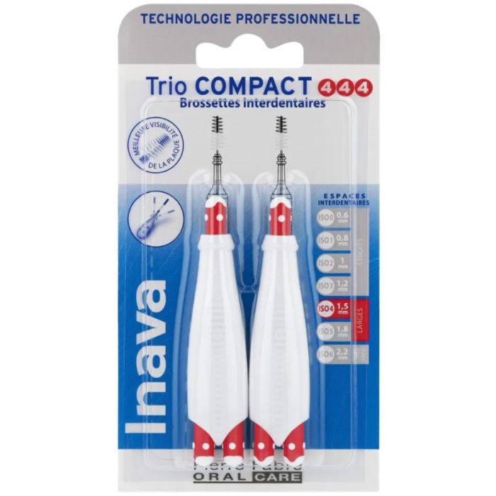 INAVA TRIO COMPACT 1.5mm ISO 4 (Rouge) - 6 Brossettes