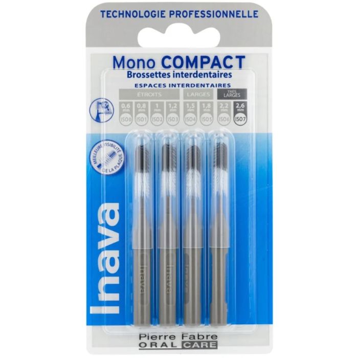 INAVA Mono Compact 2.6mm - ISO 7 (Gris) - 4 Brossettes