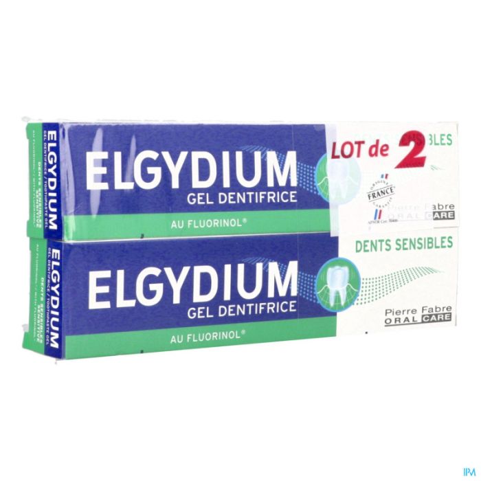 elgydium dentifrice gel sensible 75ml x2 del