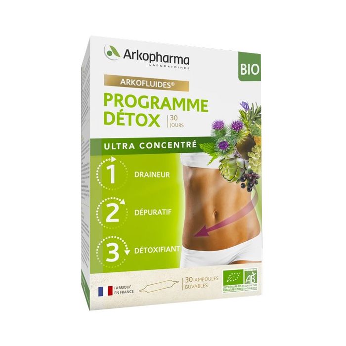 ARKOPHARMA PROGRAMME DETOX TRIPLE ACTION BIO x 30 AMPOULES