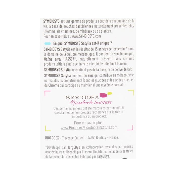 Satylia 28 gelules de symbiosys