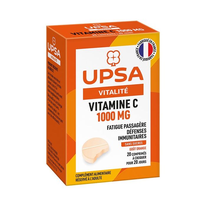Upsa vitalite 20 comprimes vitamine c 1000mg