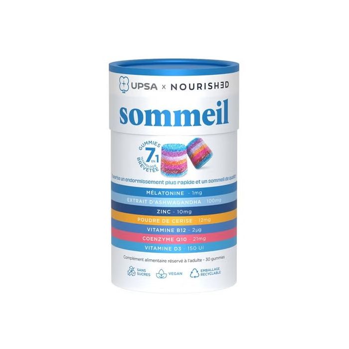 Nourish Sommeil Gummies 7en1 UPSA x30