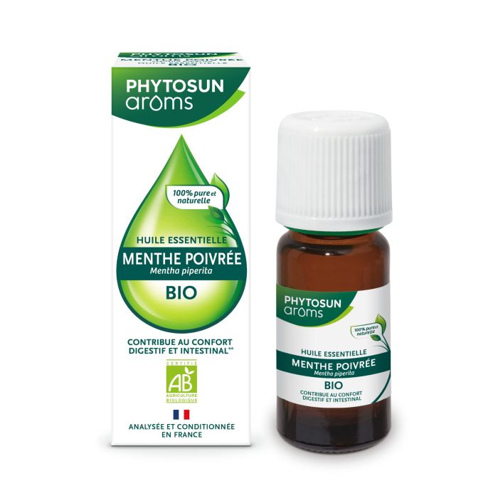 huile essentielle de menthe poivree bio 10ml phytosun bio
