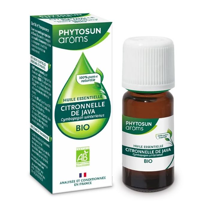 Citronnelle de Java Huile Essentielle Phytosun Aroms 10 ml