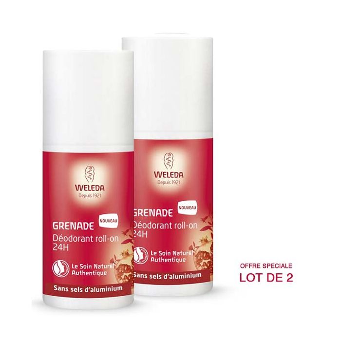 WELEDA Déodorant Roll-on 24h Grenade 2x50ml