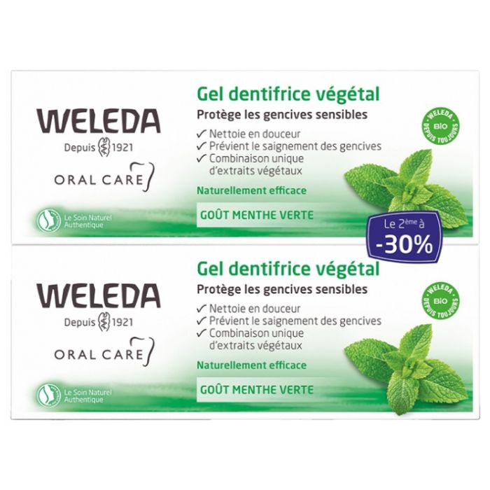 DENTIFRICE WELEDA GEL VEGETAL 75ML x 2