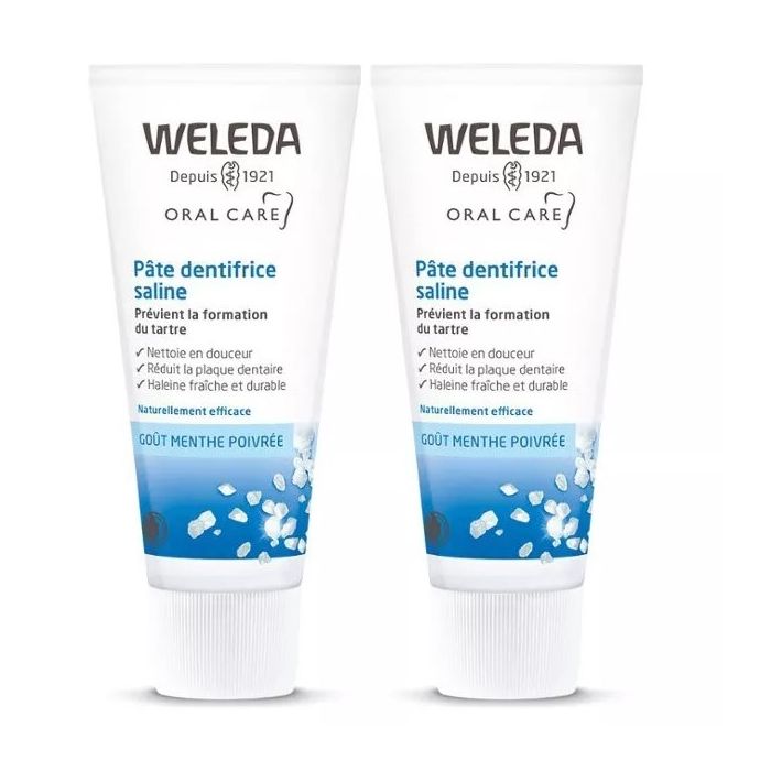 WELEDA Dentifrice Saline 2x75ml