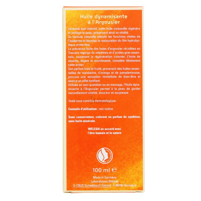 Weleda 100ml huile dynamisante a l'argousier