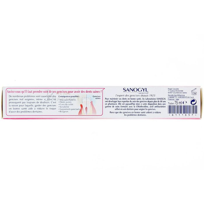 Gencives Sensibles Sanogyl Dentifrice Soin Pâte 75ml