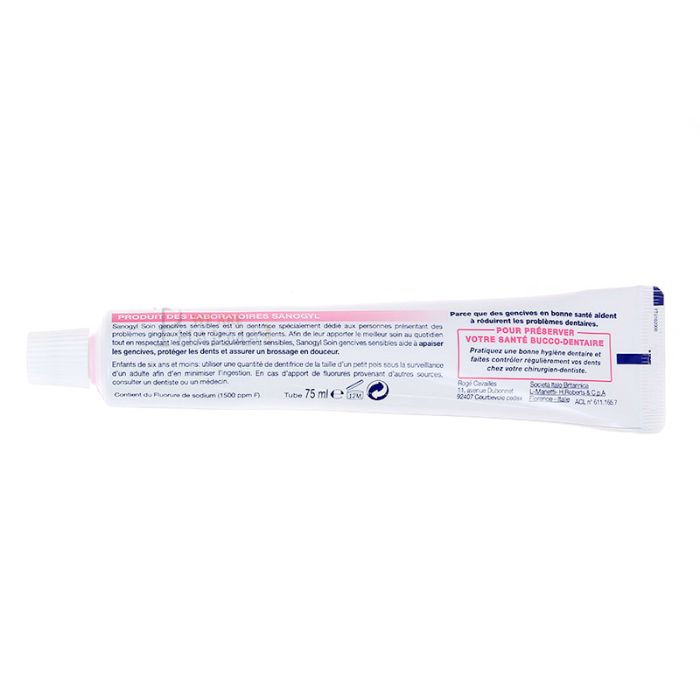 Gencives Sensibles Sanogyl Dentifrice Soin Pâte 75ml