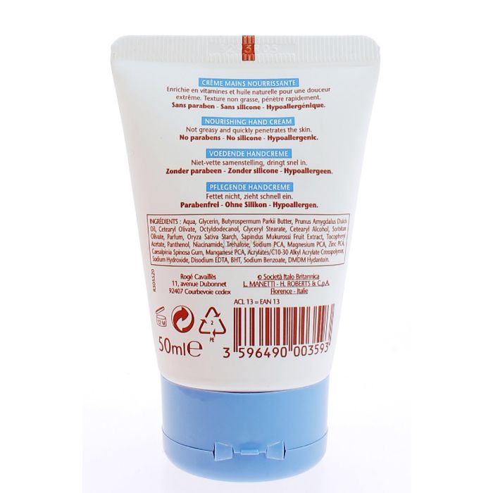 Rogé Cavaillès 50ml Crème Nourrissante Mains Nutrissance 