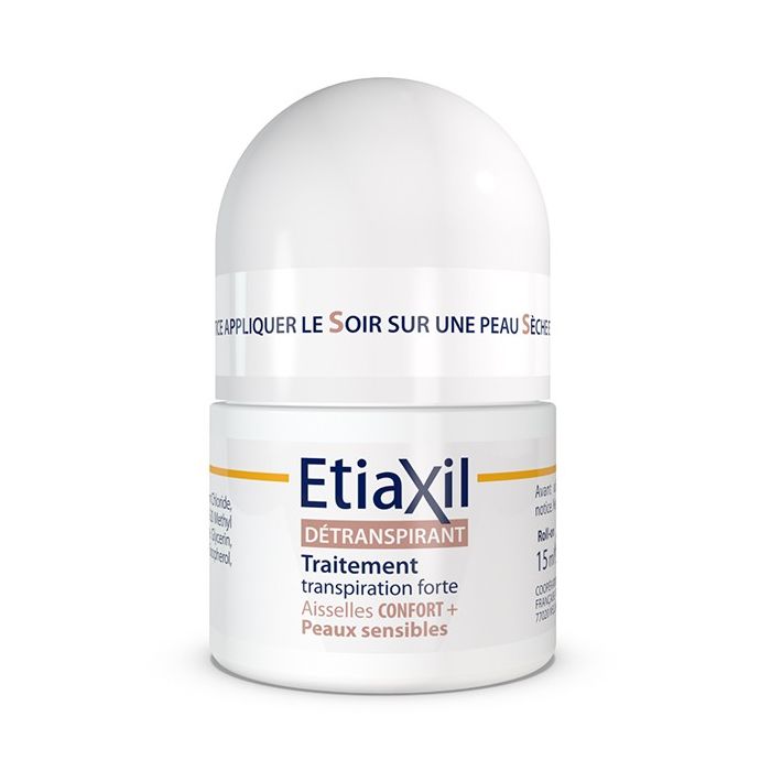 etiaxil traitement transpiration forte detranspirant Tolérance peaux sensibles 15ml