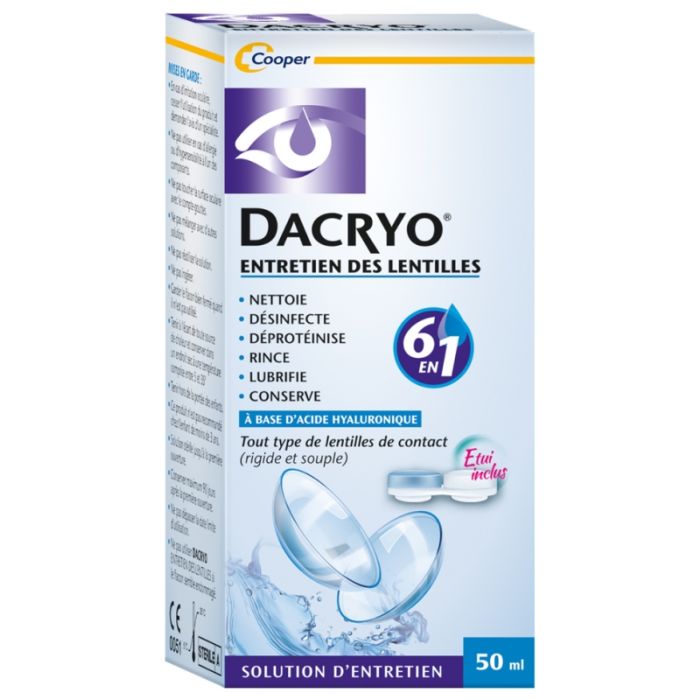Lentilles Souple et Rigide 50ml Entretien Dacryo