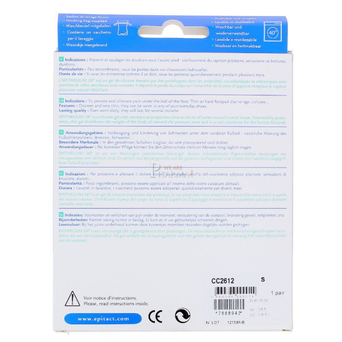 Coussinets plantaires epitact a l'epithelium 26 taille s