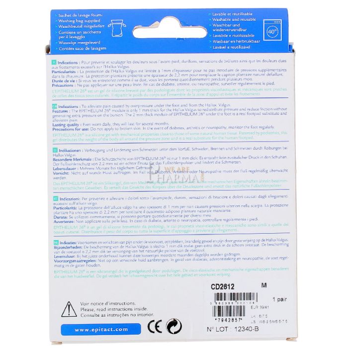 Coussinets double protection epitact a l'epithelium 26 taille m