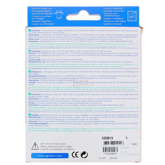 Coussinets double protection epitact a l'epithelium 26 taille l