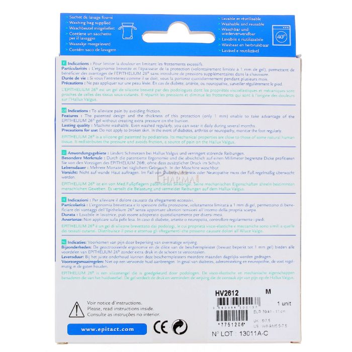 Protection hallux valgus epitact a l'epithelium 26 taille m