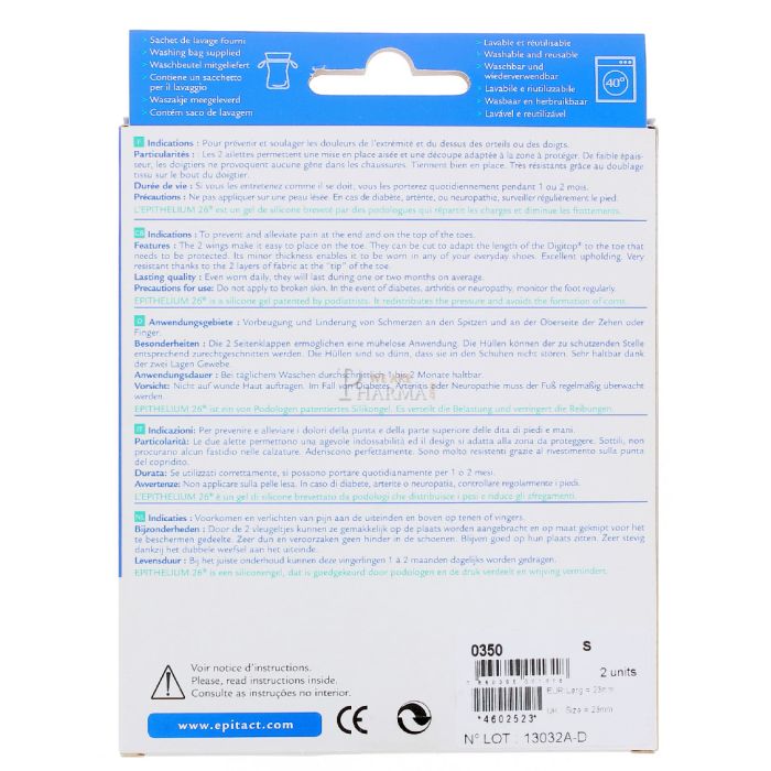 Doigtiers ajustables epitact a l'epithelium 26 taille s