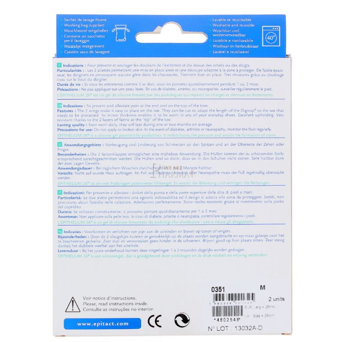 Doigtiers ajustables epitact a l'epithelium 26 taille m