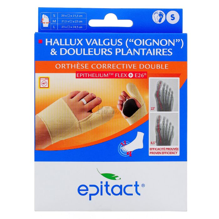 ORTHESE CORRECTIVE DOUBLE EPITACT A L'EPITHELIUM FLEX +26 TAILLE S PIED DROIT
