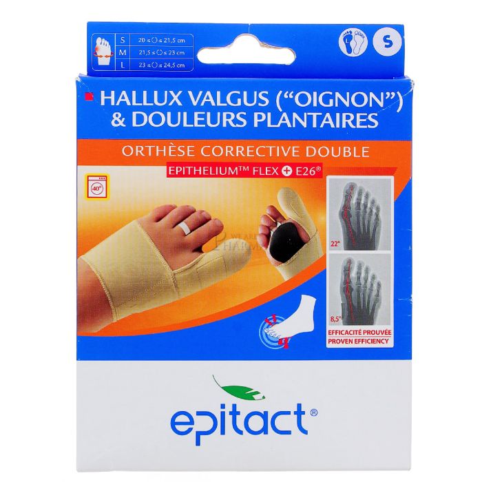 ORTHESE CORRECTIVE DOUBLE EPITACT A L'EPITHELIUM FLEX +26 TAILLE S PIED GAUCHE