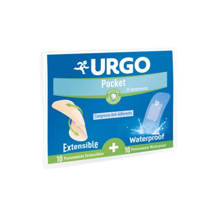 URGO Pocket x10 pansements Extensible et x10 pansements Waterproof
