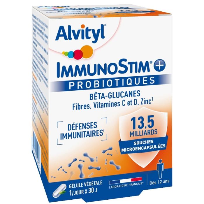 Probiotiques 30 gélules Dès 12 ans ALVITYL ImmunoStim