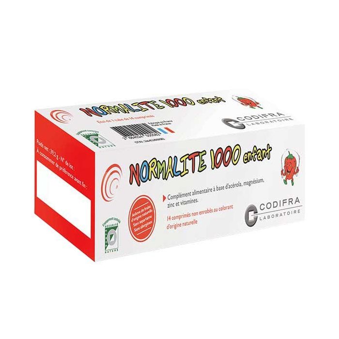 NORMALITE 1000 ENFANT LABORATOIRE CODIFRA 14 COMPRIMES