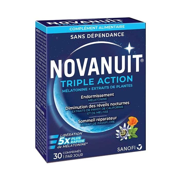 Sommeil novanuit triple action comprimes 30