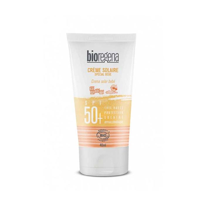 SPF50+ Bio 40ml Bioregena Crème Solaire Spéciale Bébé