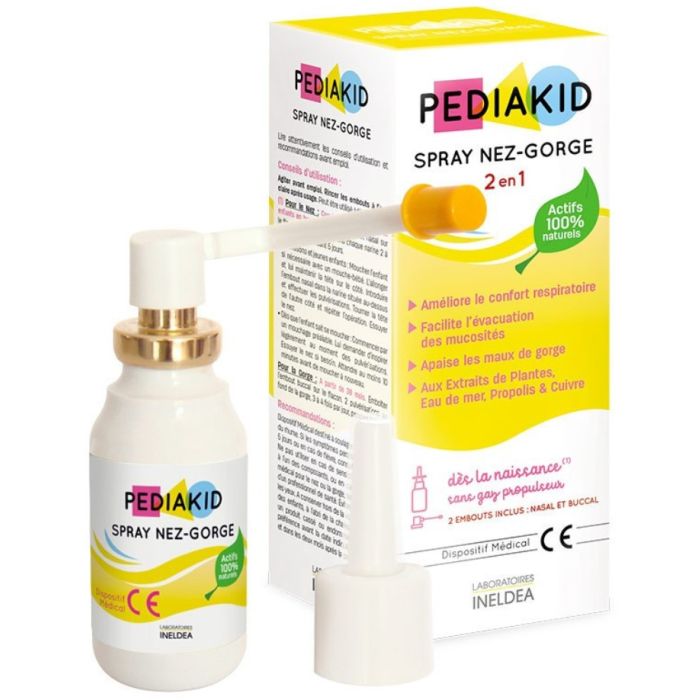 PEDIAKID SPRAY NEZ-GORGE 20ML