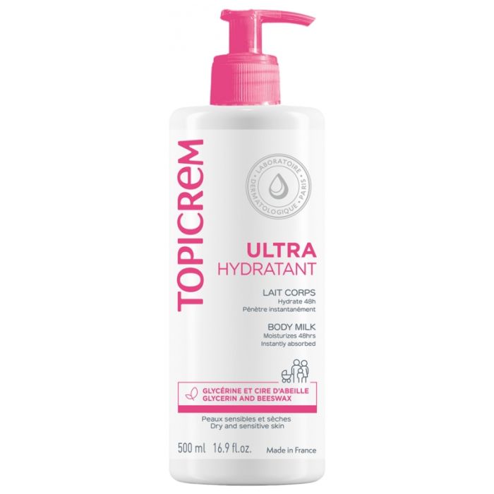 topicrem 500ml lait corps ultra hydratant