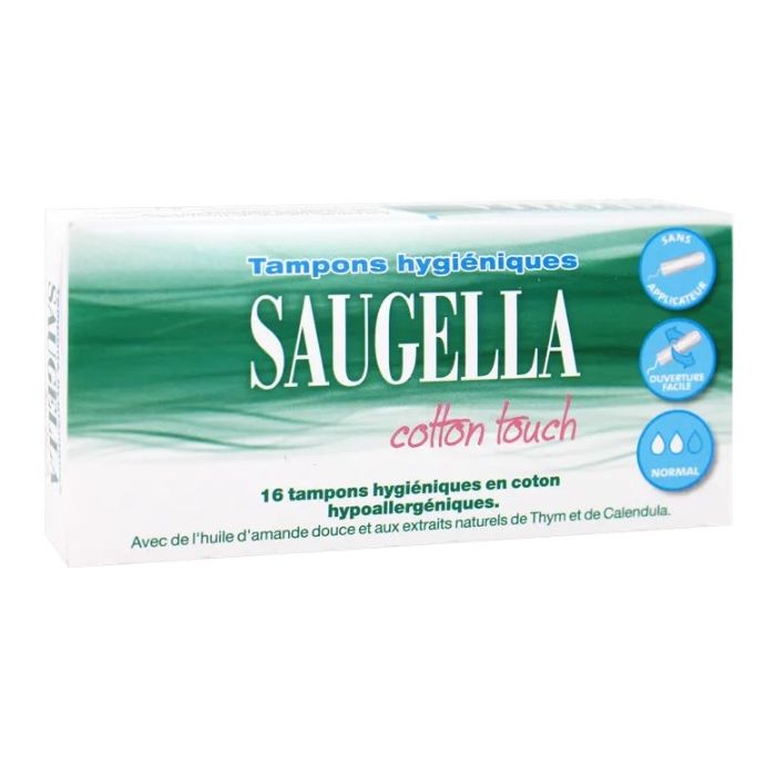 16 Tampons Saugella Cotton Touch Hygiéniques Normal