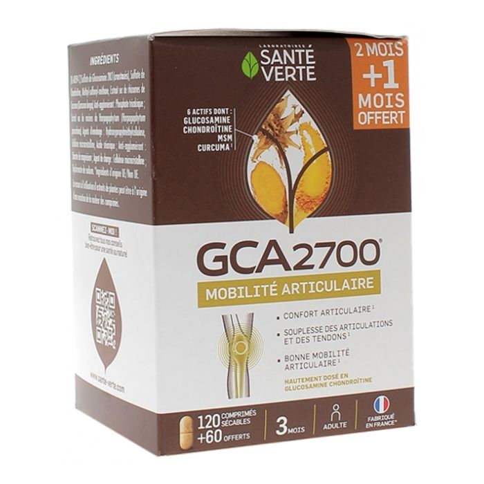 sante verte GCA 2700 confort articulaire et musculaire 2mois+1offert