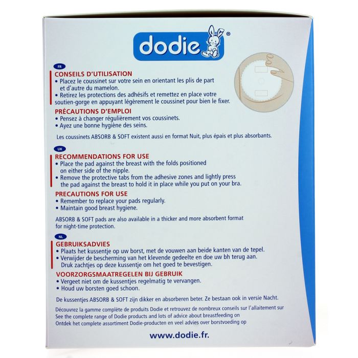 x30 coussinets allaitement dodie ultra fins jour