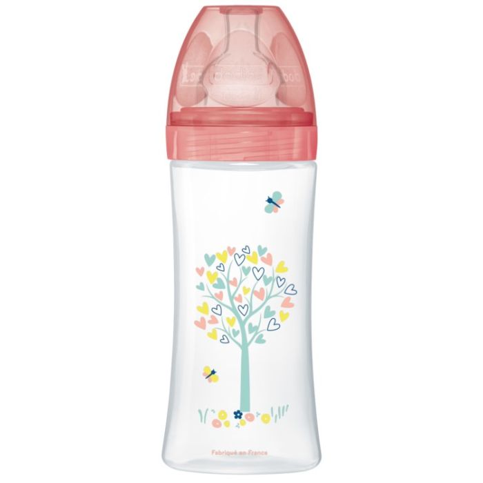 Dodie Sensation Biberon Jardin 330ml tétine plate débit rapide